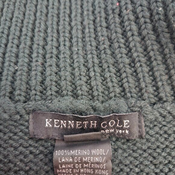 Vintage Kenneth Cole Merino Wool Sleeveless Turtleneck Forest Green Size Medium - Picture 13 of 13